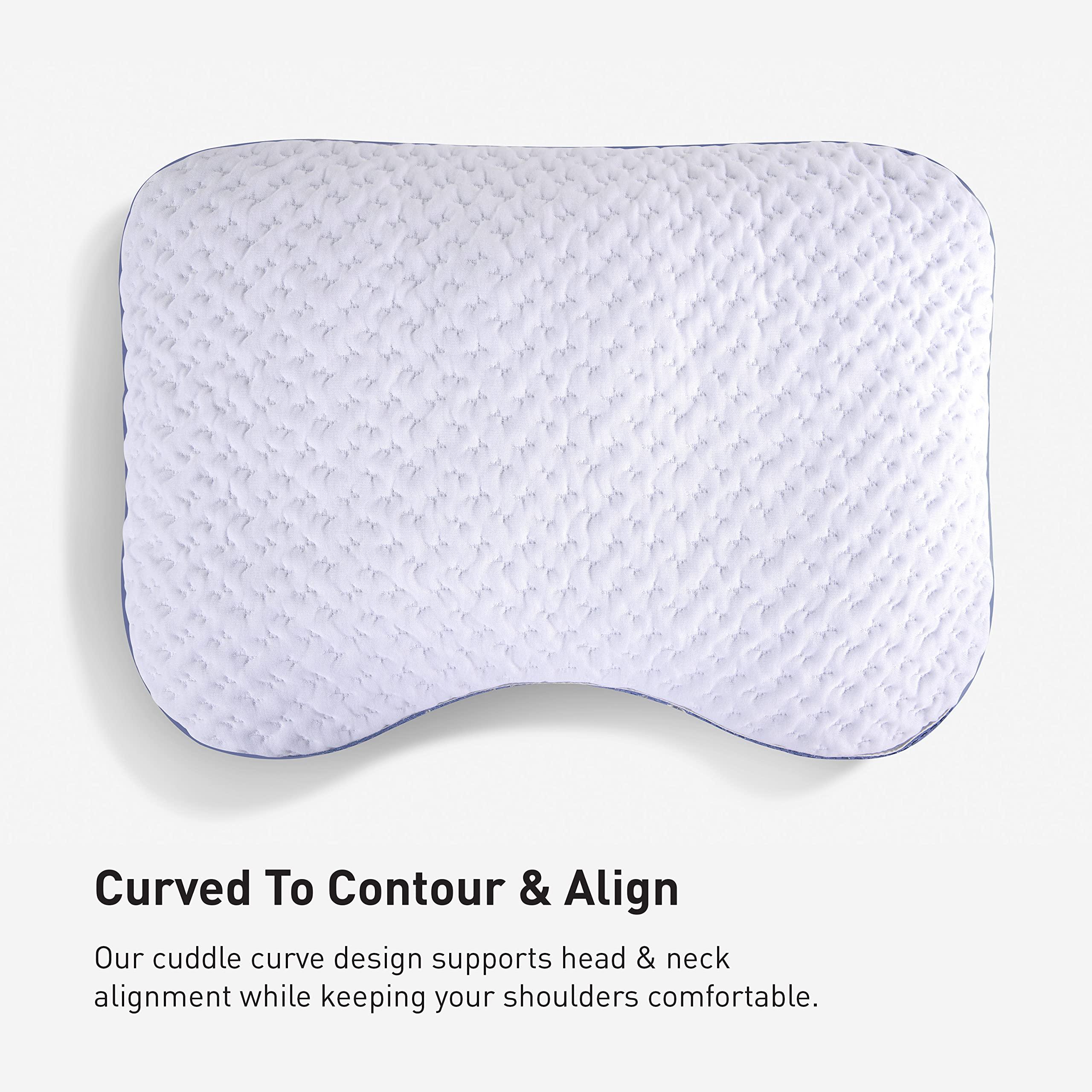 Bedgear Bedgear Balance Cuddle Curve Performance Pillow - Size 2.0 - Moisture-Wicking Pillow for Side Sleepers - Medium Firmness Bed Pillow- Hypoallergenic, Washable Removable Cover - 20" W x 26" L x 5.75" H