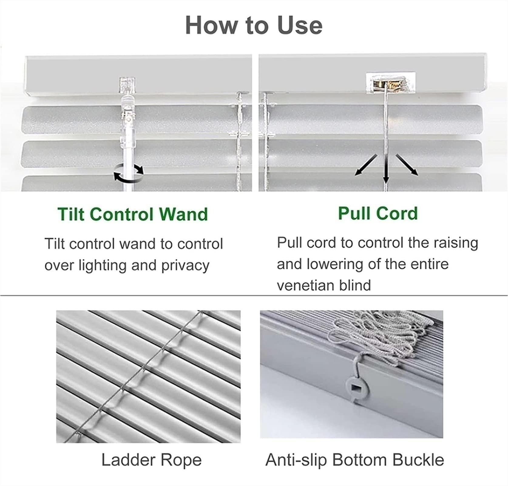 JLXJ JLXJ Bathroom Office Aluminum Venetian Blinds, Brown Blackout Day and Night Roller Shade for Outdoor Patio Porch, 80cm/100cm/120cm/140cm Wide (Size : 120180cm(47.270in))