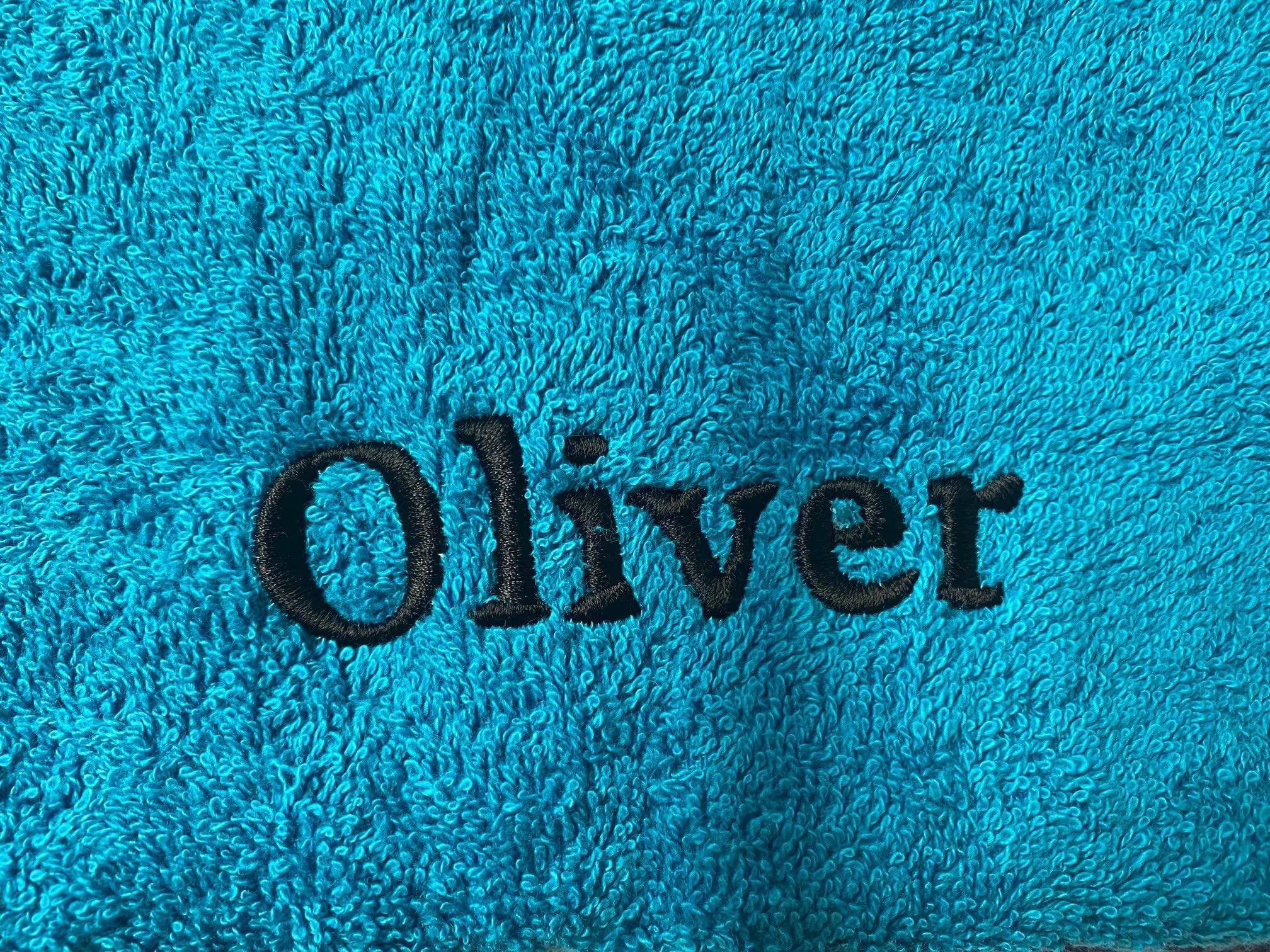 Pet-Jos Generic 4 pieces Personalised Bath Towel and Hand Towel with Name Beautifully Embroidered Name Custom Towel 4 Pack Cotton Towel Set Personalized Gift (Orange)