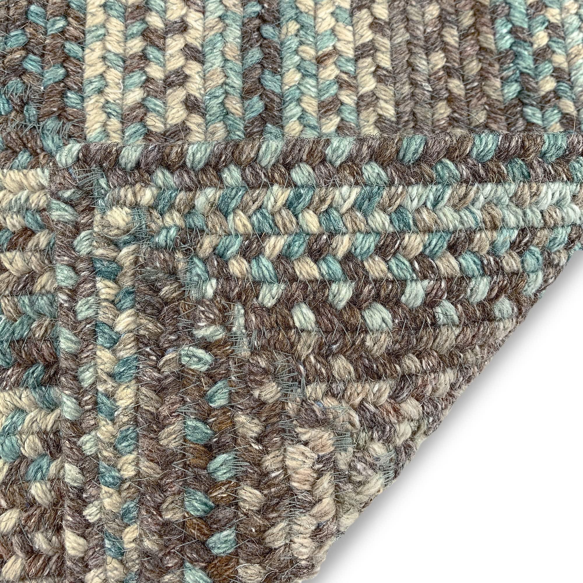 Capel Capel American Heritage Slatewood 4' 0" X 6' 0" Concentric Rectangle Braided Rug