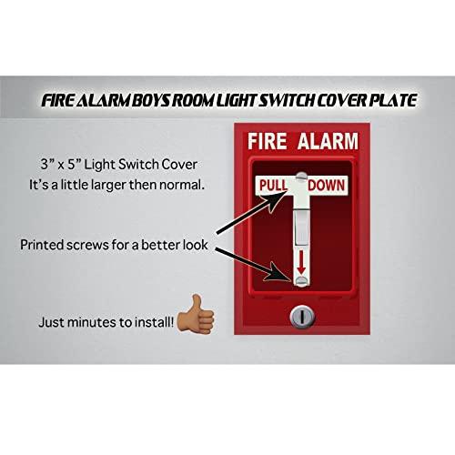 Create-A-Mural Fire Alarm Cool Light Switch Plate Cover for Teens Room Fun Novelty Gift Decorative Decor Bedroom (Fire Alarm)