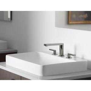 Kohler Composed Widespread bathroom sink faucet with lever handles