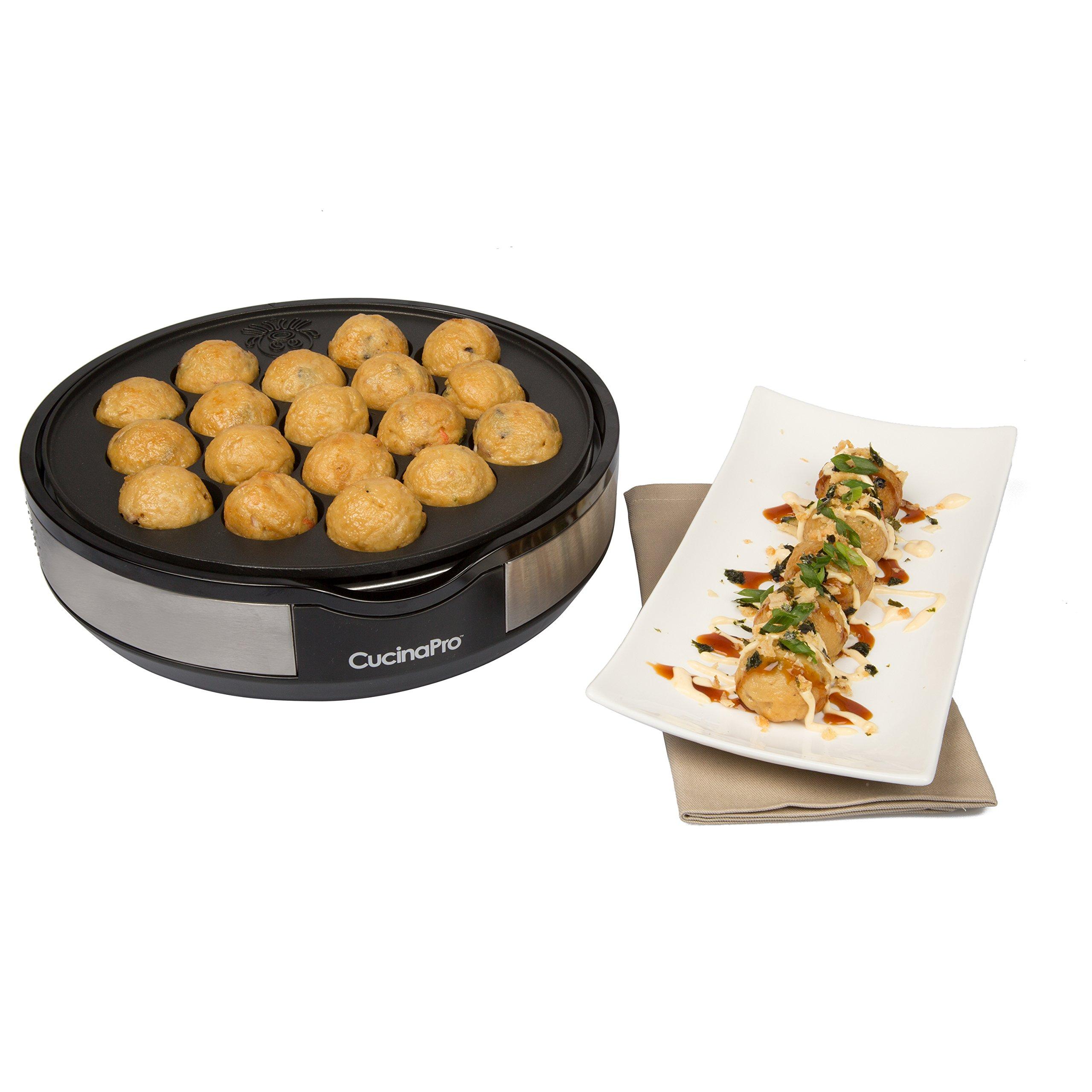 CucinaPro Multi Baker Deluxe- Baking Made Easy- Electric Appliance w Temp Control, 3 Interchangeable Skillets for Grilling Baking or Dessert Making- Grilled Cheese Omelets Pizza, Sandwiches, Cake Pops Xmas Gift