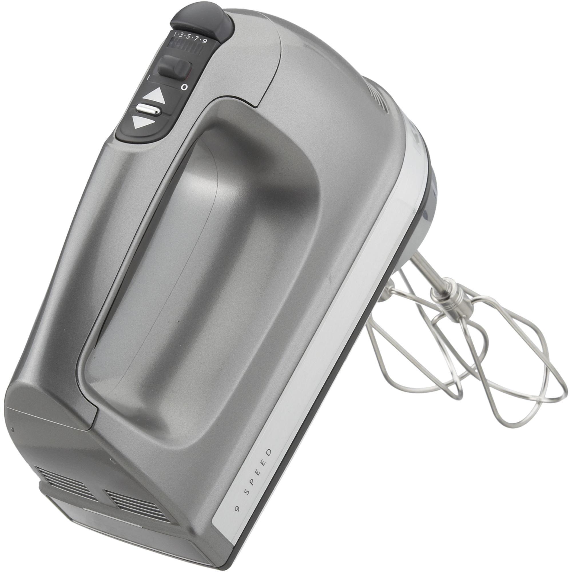 KitchenAid KitchenAid 9-Speed Digital Hand Mixer with Turbo Beater II Accessories and Pro Whisk - Contour Silver