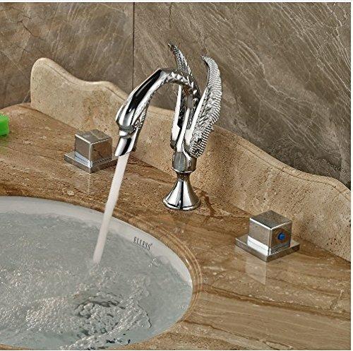 GOWE GOWE Bathroom Animal Shape Bath Tub Faucet Chrome Polish Basin Tap Hot&Cold Faucet Deck Mounted