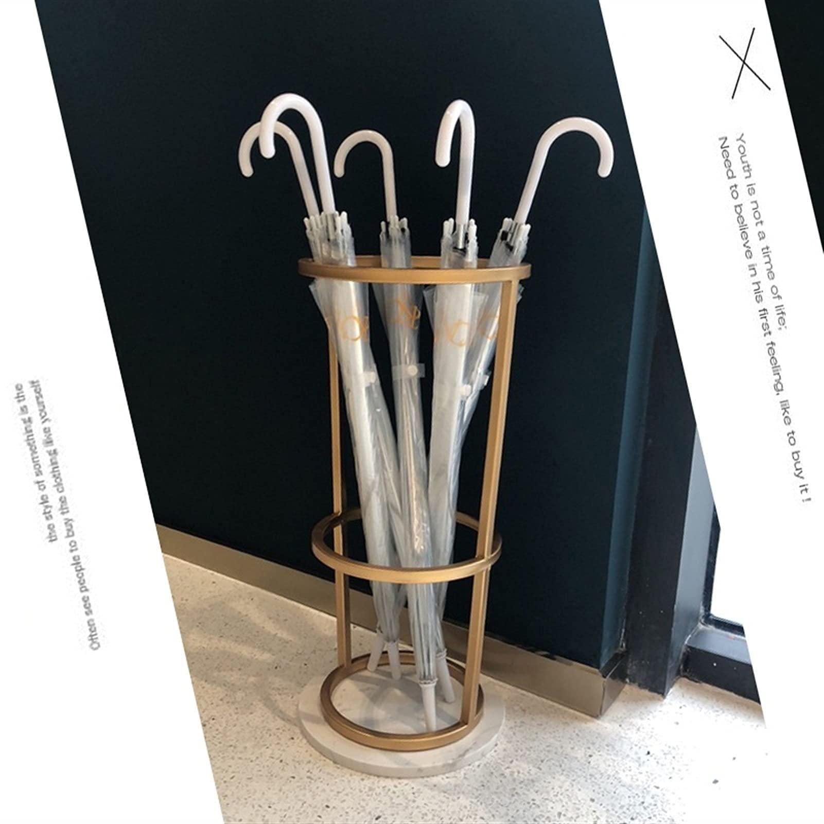 GFHQDPSC Umbrella Holder Household Simple Umbrella Stand, Multifunctional Umbrella Rack for Canes Walking Sticks, Living Room Office (Color : Gold) (Gold)