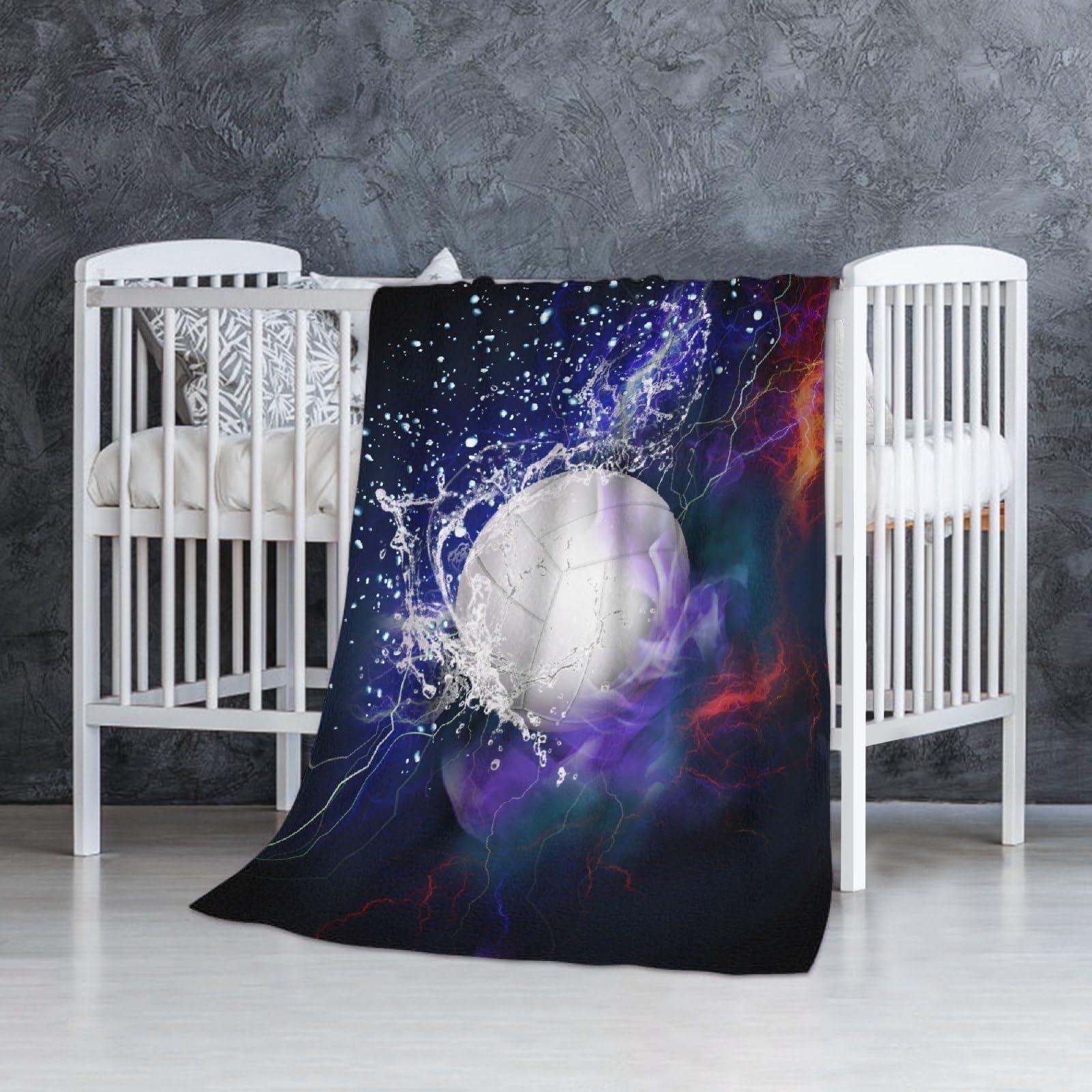 HORSESBLANKET Volleyball Blanket Gifts Ultra Soft Cozy Throw Flannel Blanket, Lightweight Fuzzy Fleece Blanket Warm Plush Throw Blankets for Couch, Sofa, Bed 30\"x40\" for Baby