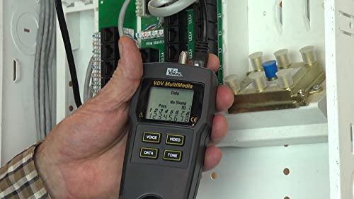 Ideal Industries IDEAL INDUSTRIES INC. 33-856 VDV Multimedia Voice/Data/Video Wiremap Tester, Electrical Tester for CAT3/5e/6/6A, RG-59/6/ 6 Quad Cables, 1 Tester
