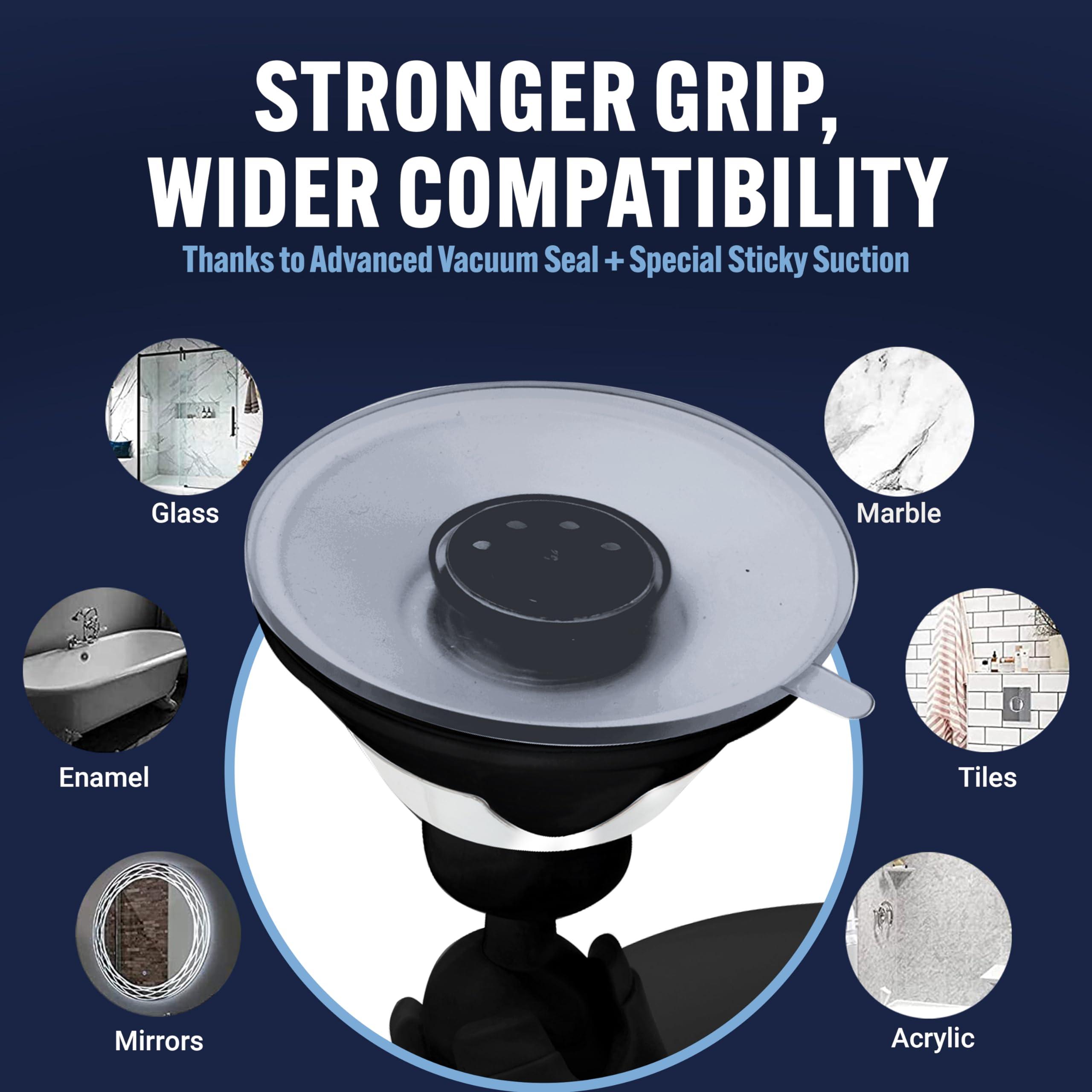 MIRRORVANA Fogless Shower Mirror for Shaving with Upgraded Suction, Shatterproof Surface and 360 Swivel & Fogless Shower Mirror for Shaving with Upgraded Suction, Anti Fog Shatterproof Surface Bundle