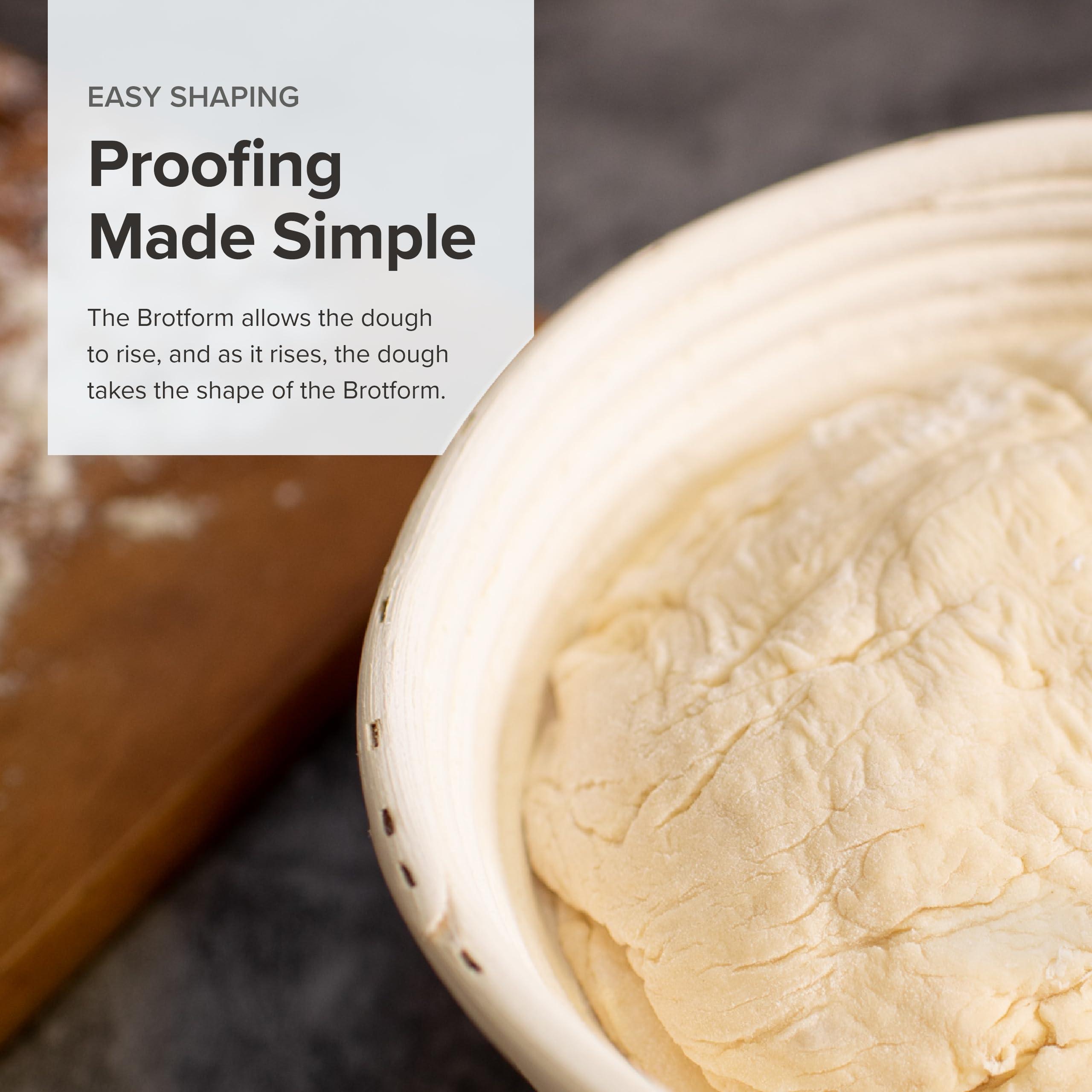 Frieling Frieling 8-Inch Round Banneton Brotform Proofing Basket - Bread Dough Proofing & Serving Bowl for Bread Rising