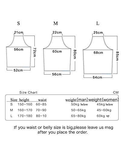 CHICMRS Leather Straps Denim Apron Utility Woodworkers Tattoo Hairdresser Butchers Apron (M, Style2)