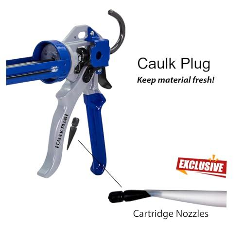 Newborn Newborn 250 Super Smooth Rod Revolving Frame Caulking Gun, 1/10-Gallon Cartridge Capacity, 18:1 Thrust Ratio