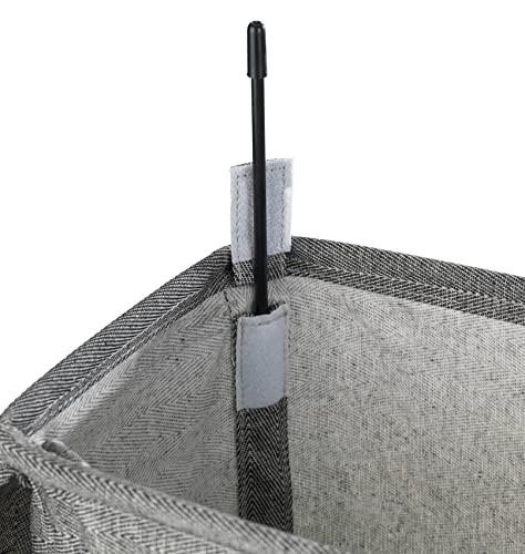 WENKO WENKO Slim Laundry Basket with Wheels, Thin Laundry Hamper, Rolling Laundry Bin with Lid, Space Saving Narrow Laundry Hamper for dirty Clothes Storage, 23.6 x 15.8 x 7.3 in, Gray