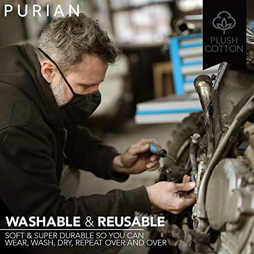 PURIAN PURIAN Big Mask Adult XL (Extra Large) Beard Mask for Men, Face Mask with Black Straps include Quick Fit Cord Lock Toggles for All Day Use