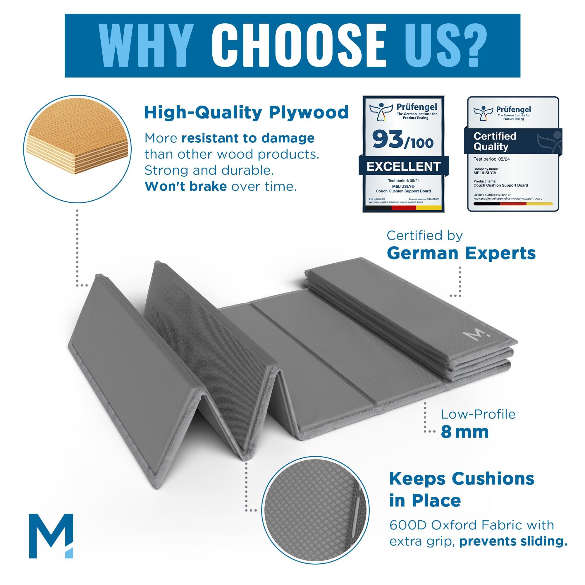 Meliusly Meliusly Heavy Duty Couch Cushion Support for Sagging Cushions (21x79) Reinforced Wood Sofa Cushion Support Board for Sagging Seat, Deep Couch Supporter for Under The Cushions, Loveseat Saver