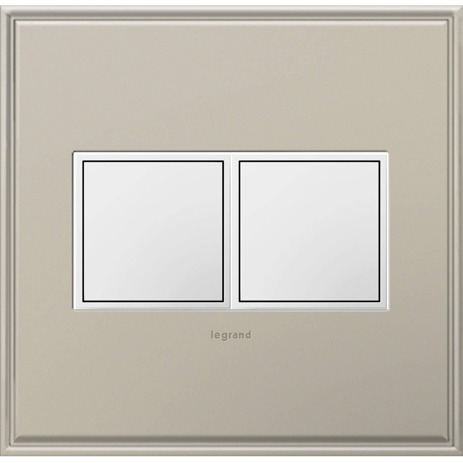 adorne Legrand adorne 2-Gang Pop-Out Outlet in White With Matching Wall Plate, ARPTR152GW2WP