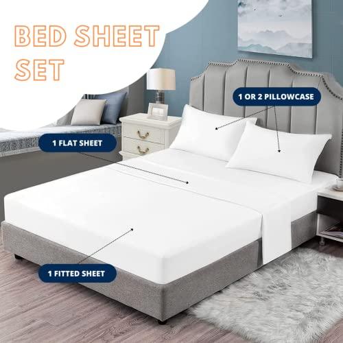 THYUNQ THYUNQ California King Sheet Sets, Abstract Bed Sheets - Geometric Art Bedding Sheets & Pillowcases 4 Piece, Soft Microfiber Patterned Sheet Set with 14 Inch Deep Pocket Fitted Sheet