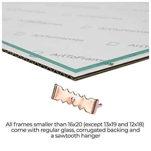 ArtToFrames ArtToFrames 13x15 inch Black Frame with engraved edges Wood Picture Frame, 2WOMM330714-13x15