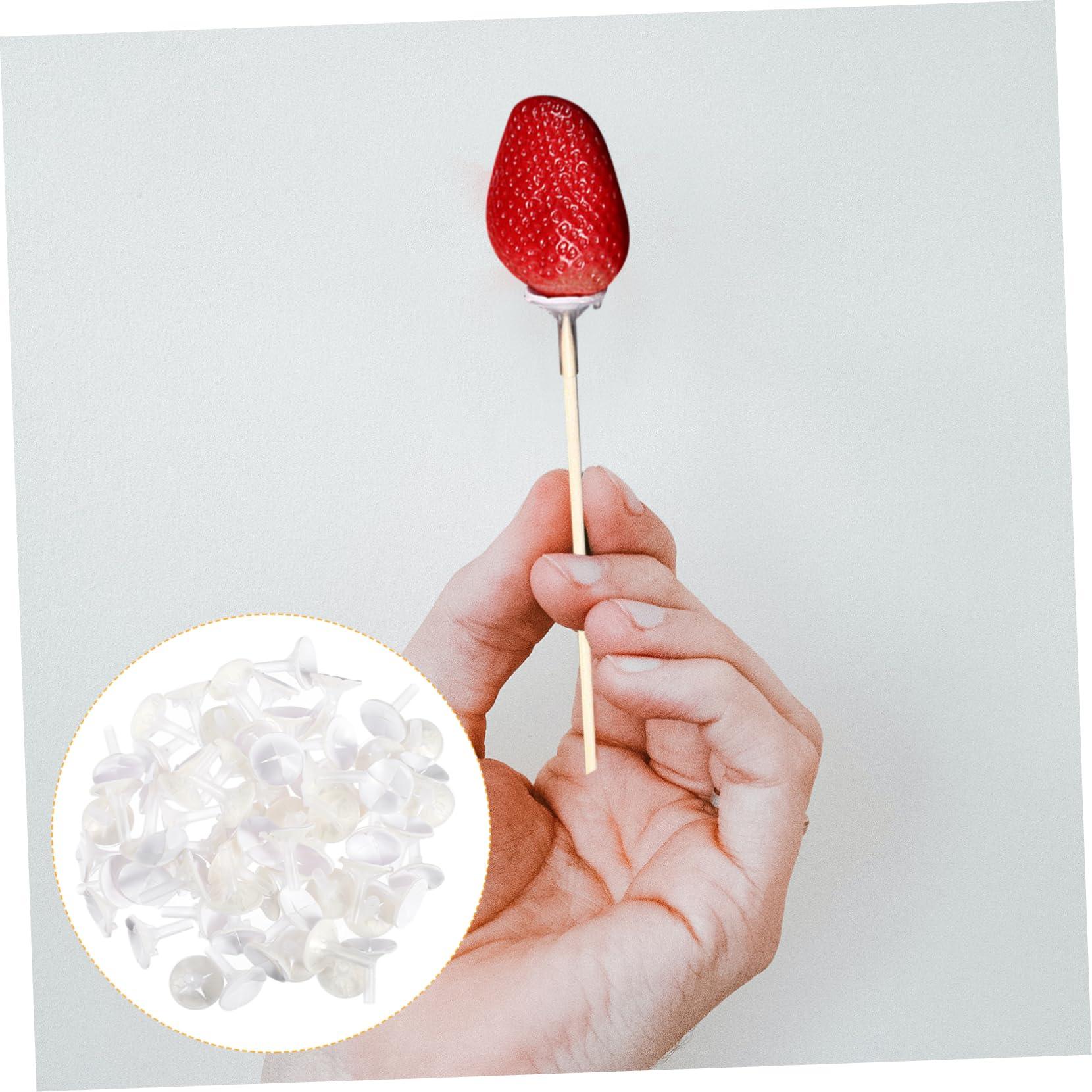 Operitacx Operitacx 300 Pcs Chocolate Torus Cake Pop Stand Cotton Candy Sticks Dessert Liners Mini Chocolate Wrapper Lids Holders Chocolate Molds Snacks Cake Pop Mold Candy Molds Graham White Plastic