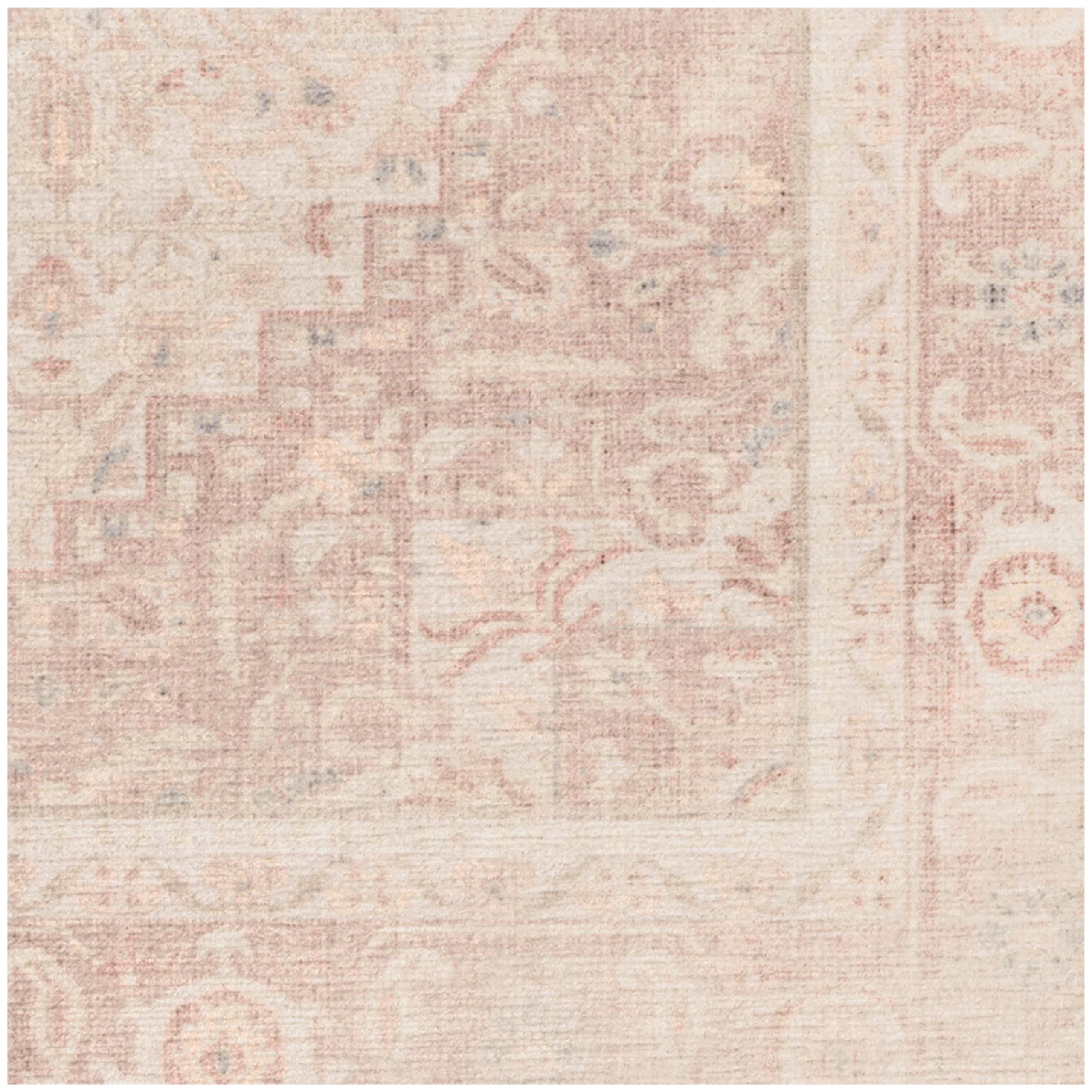 RUGGABLE Ruggable Washable 2x3 Area Rug, Kamran Soft Pink, Premium Rugs for Living Room, Bedroom, Kitchen, Office, Nursery with Gripper Non Slip Pad