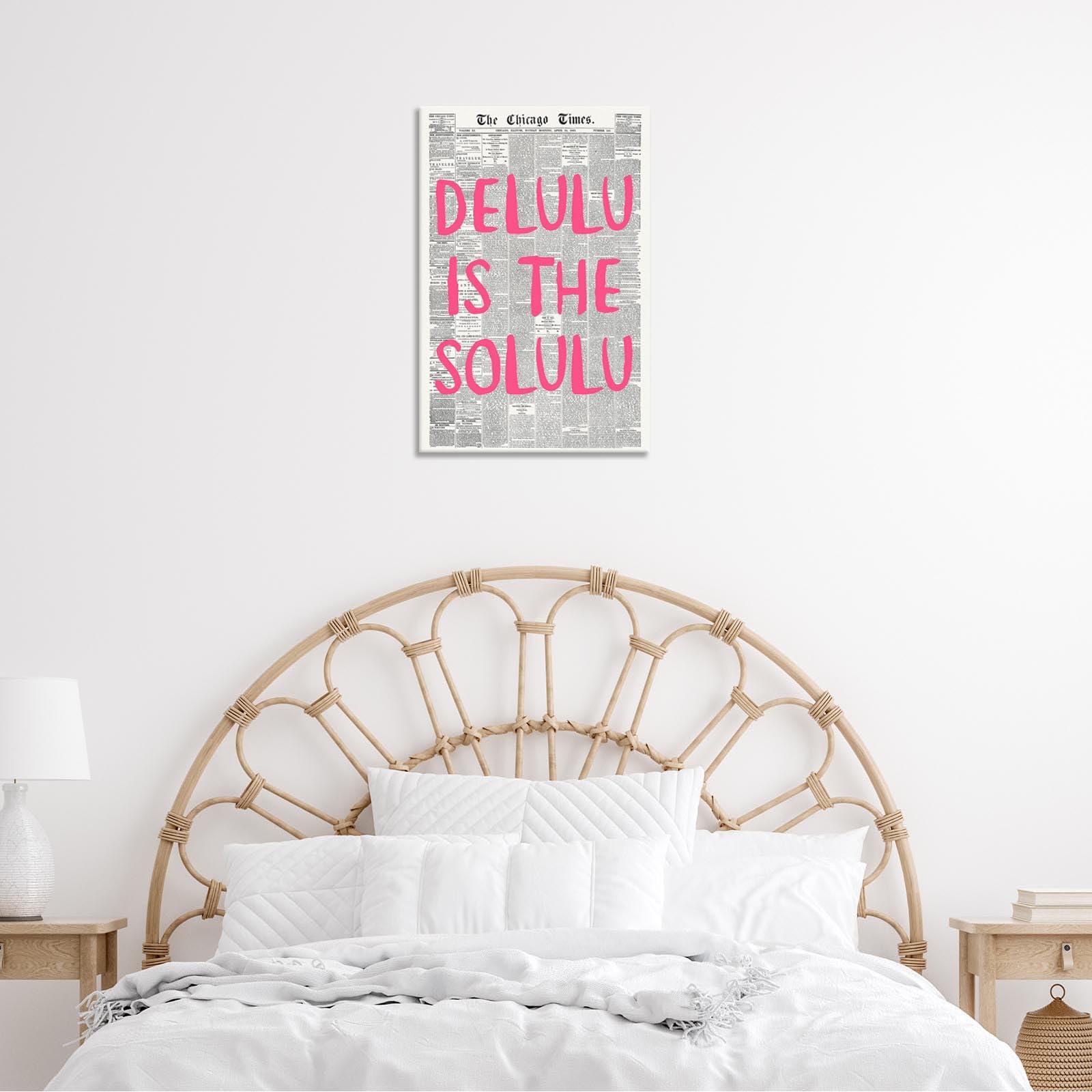 Generic Pink Font Trendy Newspaper Wall Art Retro Black And White Affirmation Quote Canvas Posters Funky Girls Preppy Room Aesthetic Prints Painting For Apartment Bedroom Decor 12x16in Framed