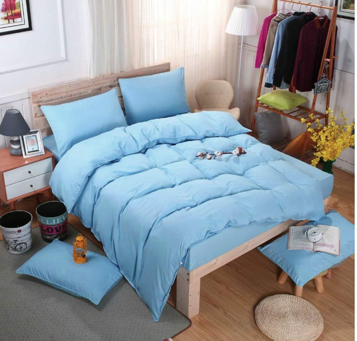 Sheets N More Soft Bed in Bag 1000 Series Egyptian Cotton 7 Piece 500 GSM Warm Comforter Set ( Comforter + Flat Sheet + Fitted Sheet 16\" Deep + 4 Pillow Cases ) Bedding Set Twin Light Blue