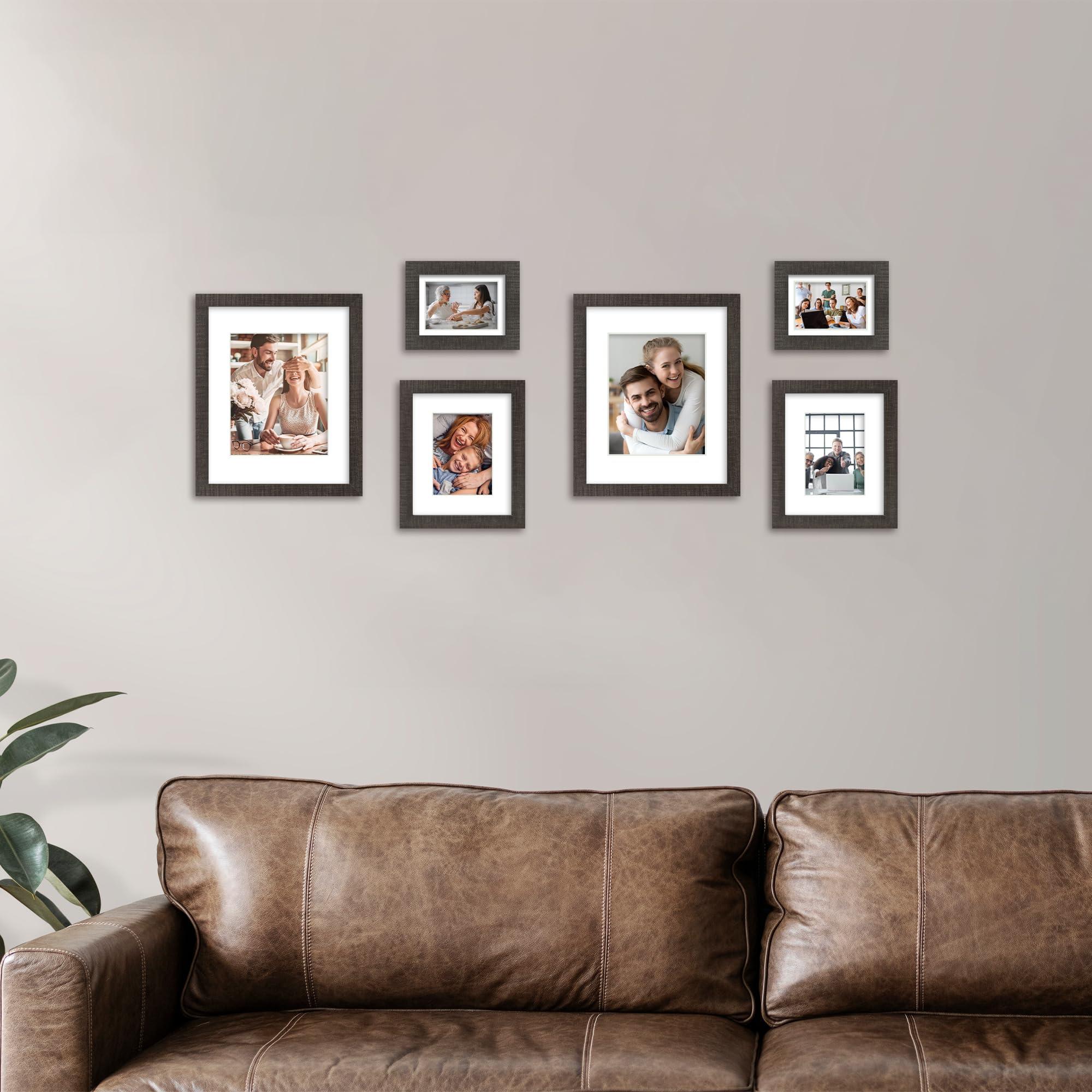 iRahmen iRahmen 11x14 Picture Frame Set of 2, HD Plexglass Picture Frames Display Poster 8x10 with Mat or 11 x 14 without Mat, Rustic Photo Frame for Poster Gallery Horizontal Vertical