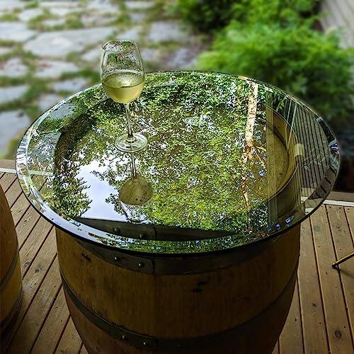 Fab Glass and Mirror 24\" Inch Round Glass Table Top 3/4\" Thick Tempered Beveled Edge by Fab Glass and Mirror