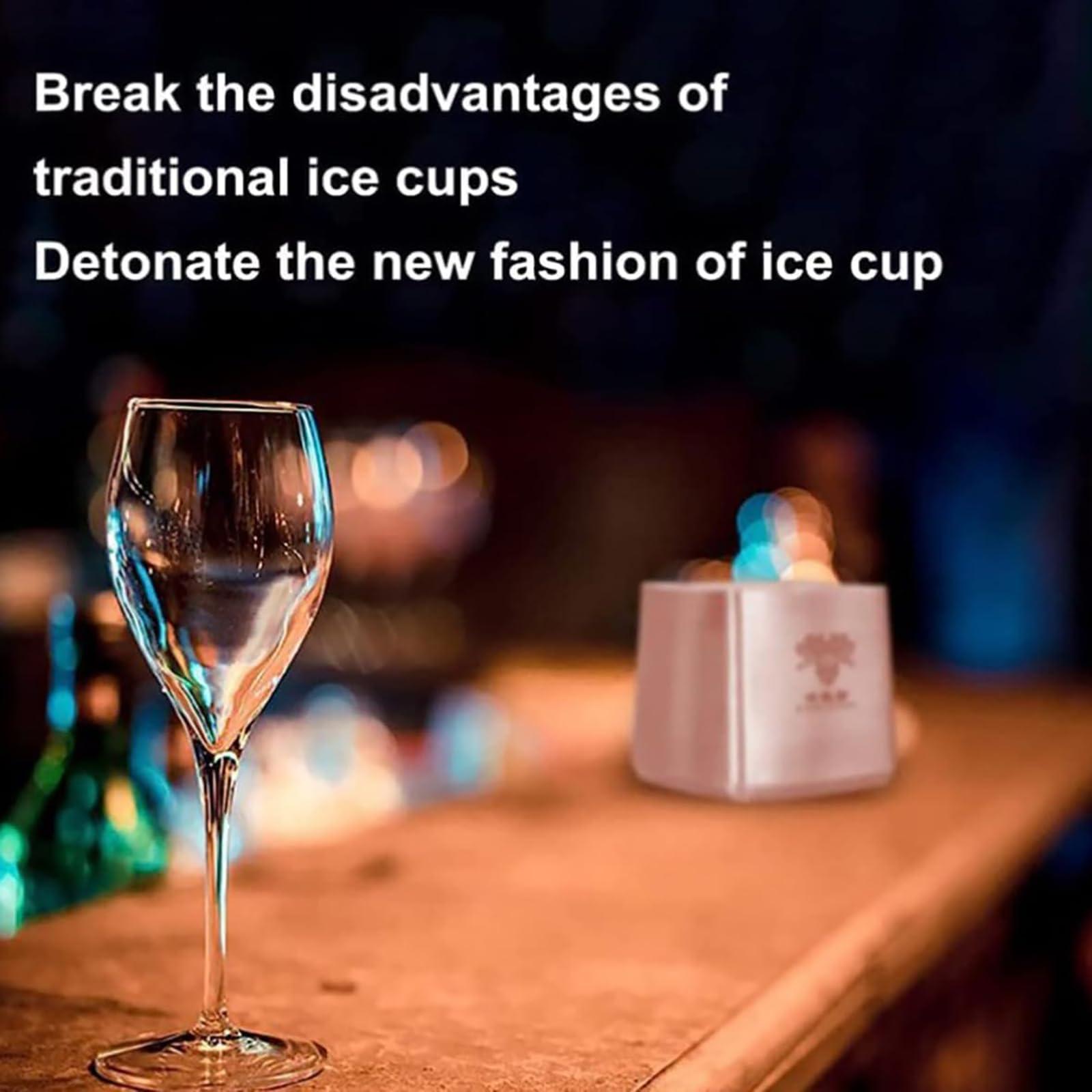 oiakus oiakus Co2 Glass Froster, Glass Chiller for Cups and Glasses, Instant Drink Chiller for Cocktail, Beer, Mixed Drinks, Wine Glass Chiller for Bar, Restaurant, Kitchen