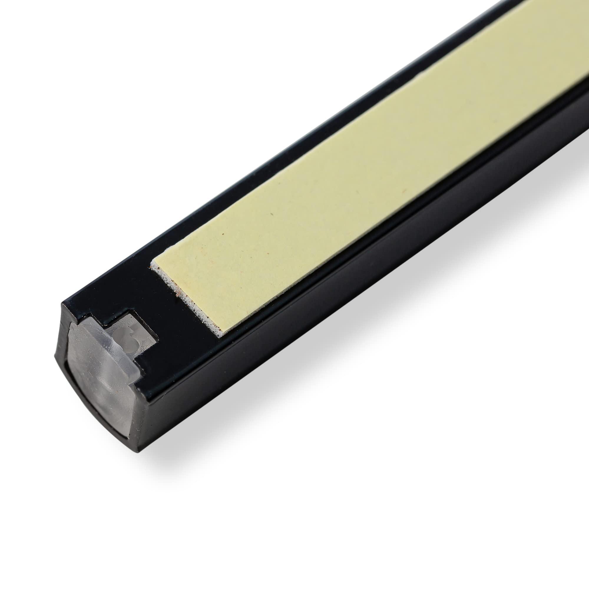 Ateret Judaica Ateret Judaica Pack of 5 Matte Black Aluminum Waterproof Mezuzah Case, Fit up to 5\" / 12cm Mezuzah Scroll, with Embossed Matte Black SHIN, Easy Peel and Stick (Scroll Not Included)