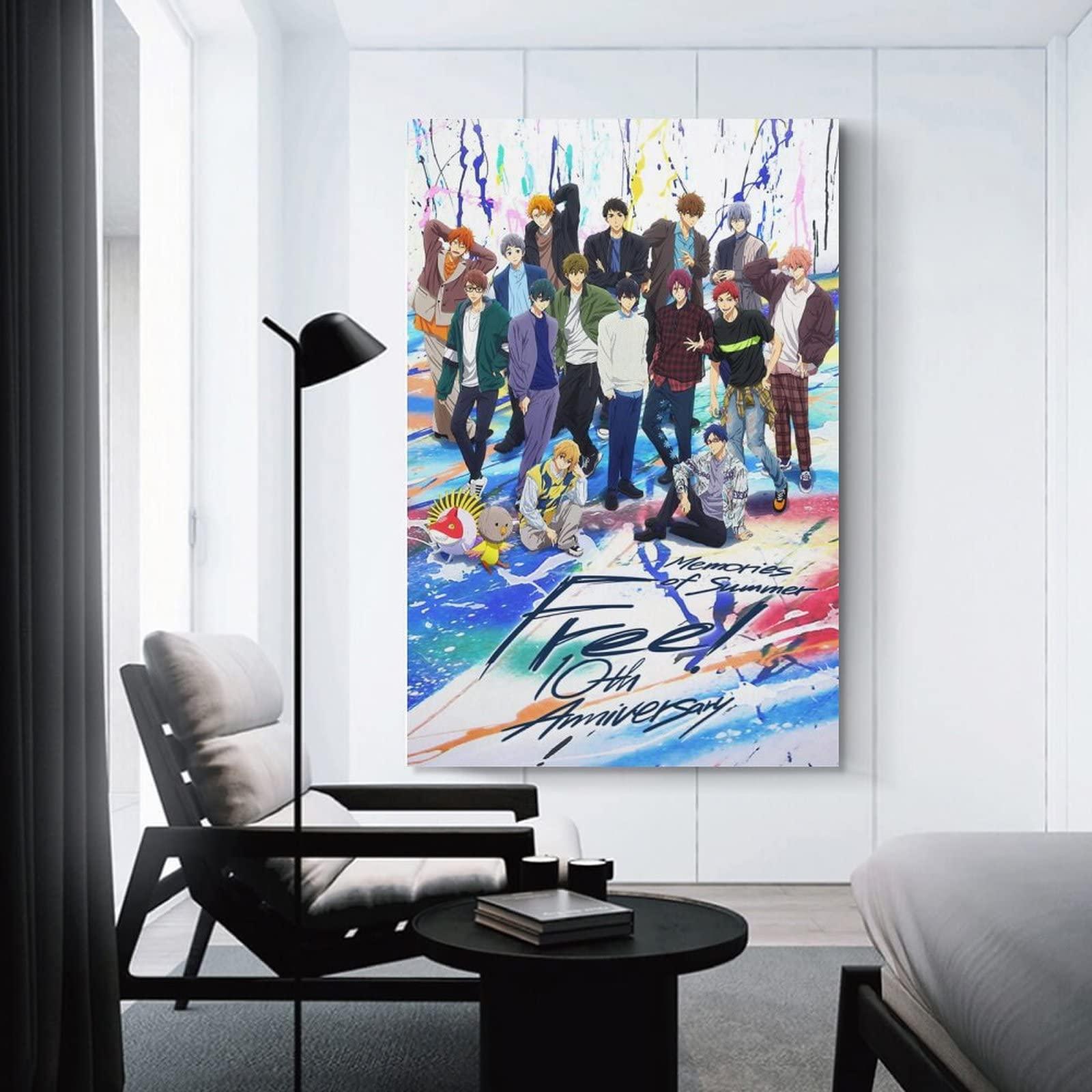 GUNKY GUNKY Anime Free! Iwatobi Swim Club Poster Home Decor Poster Wall Art Hanging Picture Print Bedroom Decorative Painting Posters Room Aesthetic 20x30inch(50x75cm)