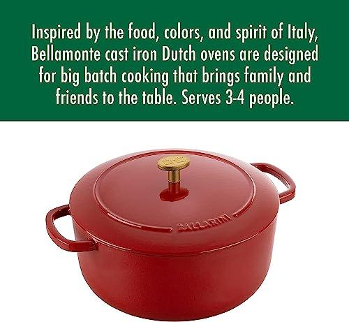 BALLARINI Ballarini Bellamonte Cast Iron Dutch Oven with Lid 4.25-qt, Serves 3-4, Pomodoro Red