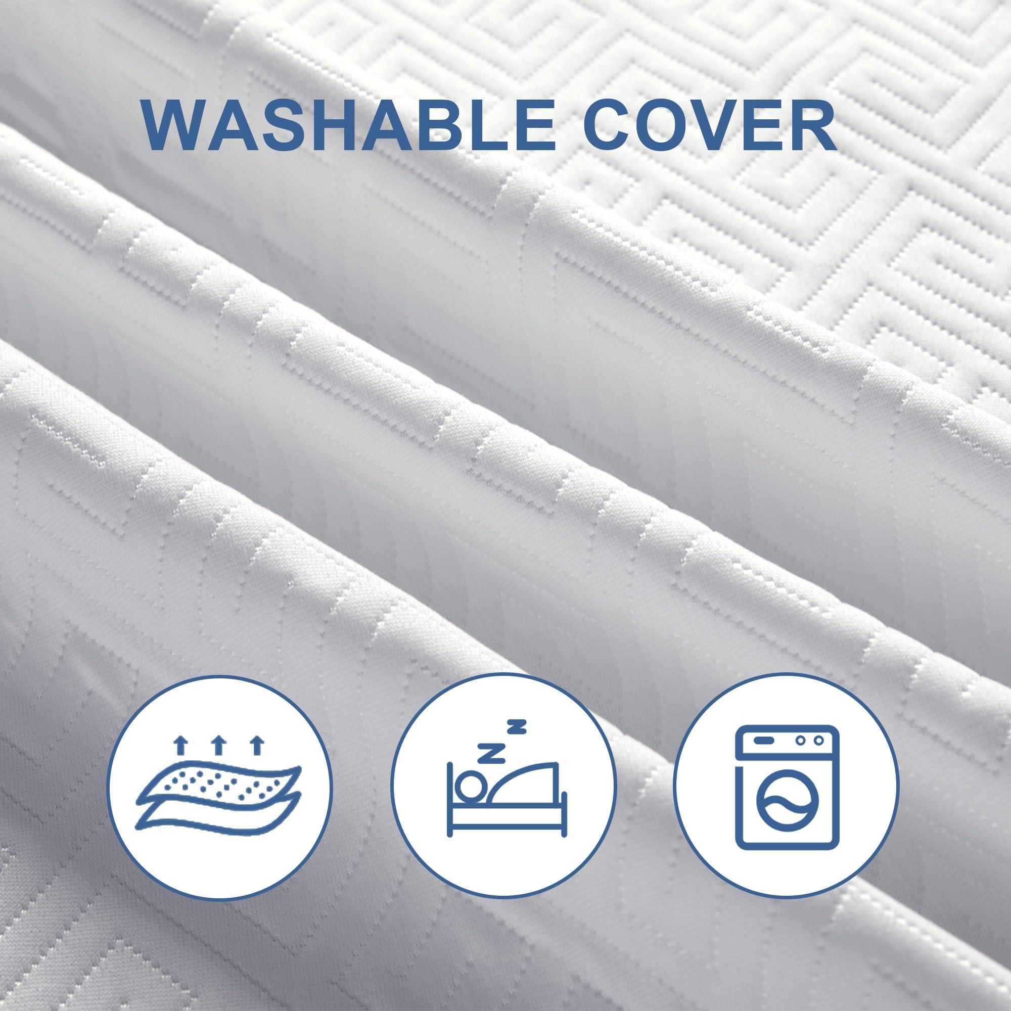 Eiayeebil Eiayeebil 2 Inch Memory Foam Mattress Topper Twin XL, Memory Foam Pad with Removable & Washable Cover, Bed Topper for Back Pain, Non-Slip Ventilated Design, Twin XL Size