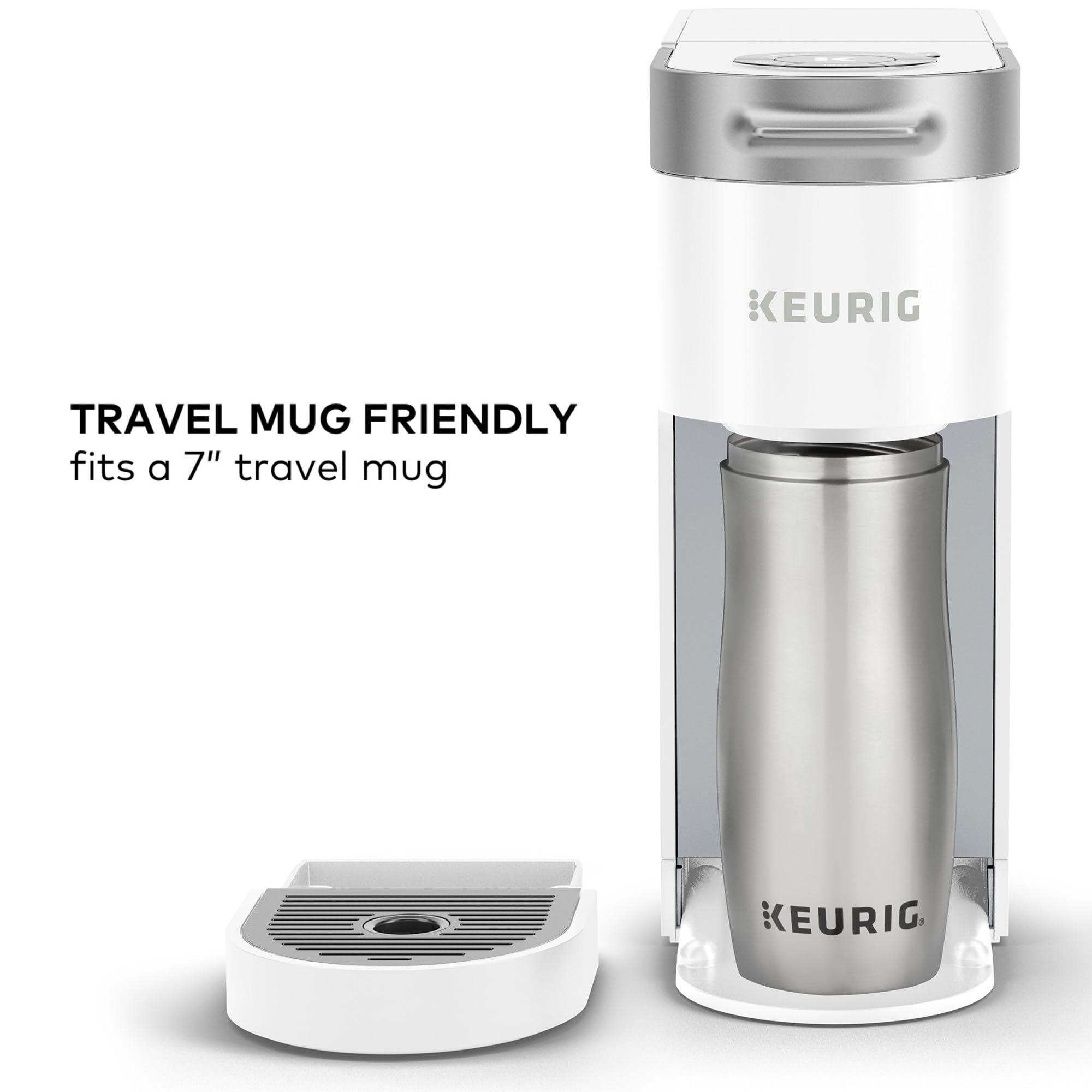 Keurig Keurig K-Slim Single Serve K-Cup Pod Coffee Maker, Multistream Technology, 3 Brew Sizes, Slim and Sleek Design, 46oz Removable Reservoir, White