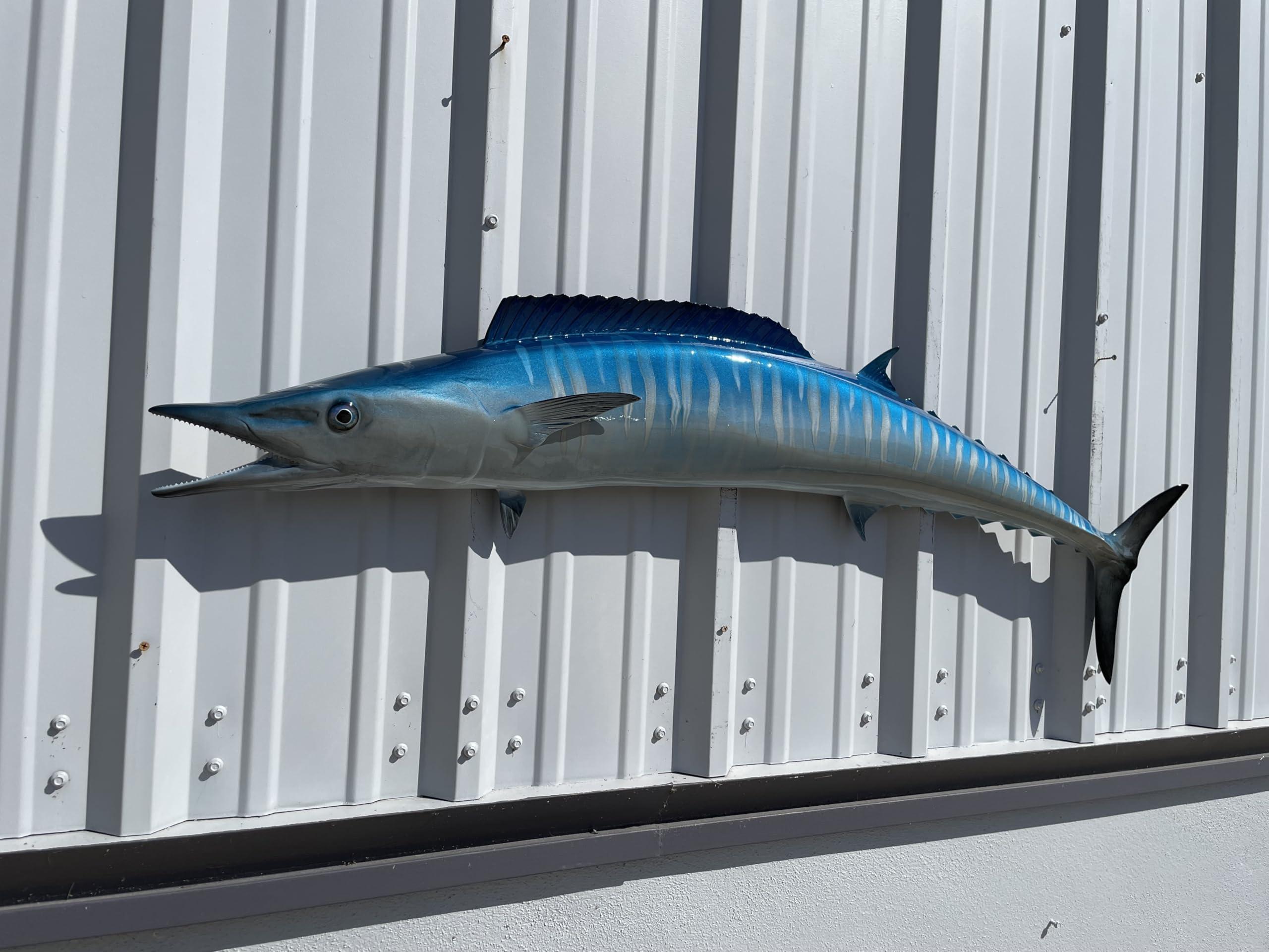 Mount This Fish Company in Stock - 54" Wahoo Half Sided Fish Mount Replica Affordable Coastal Decor