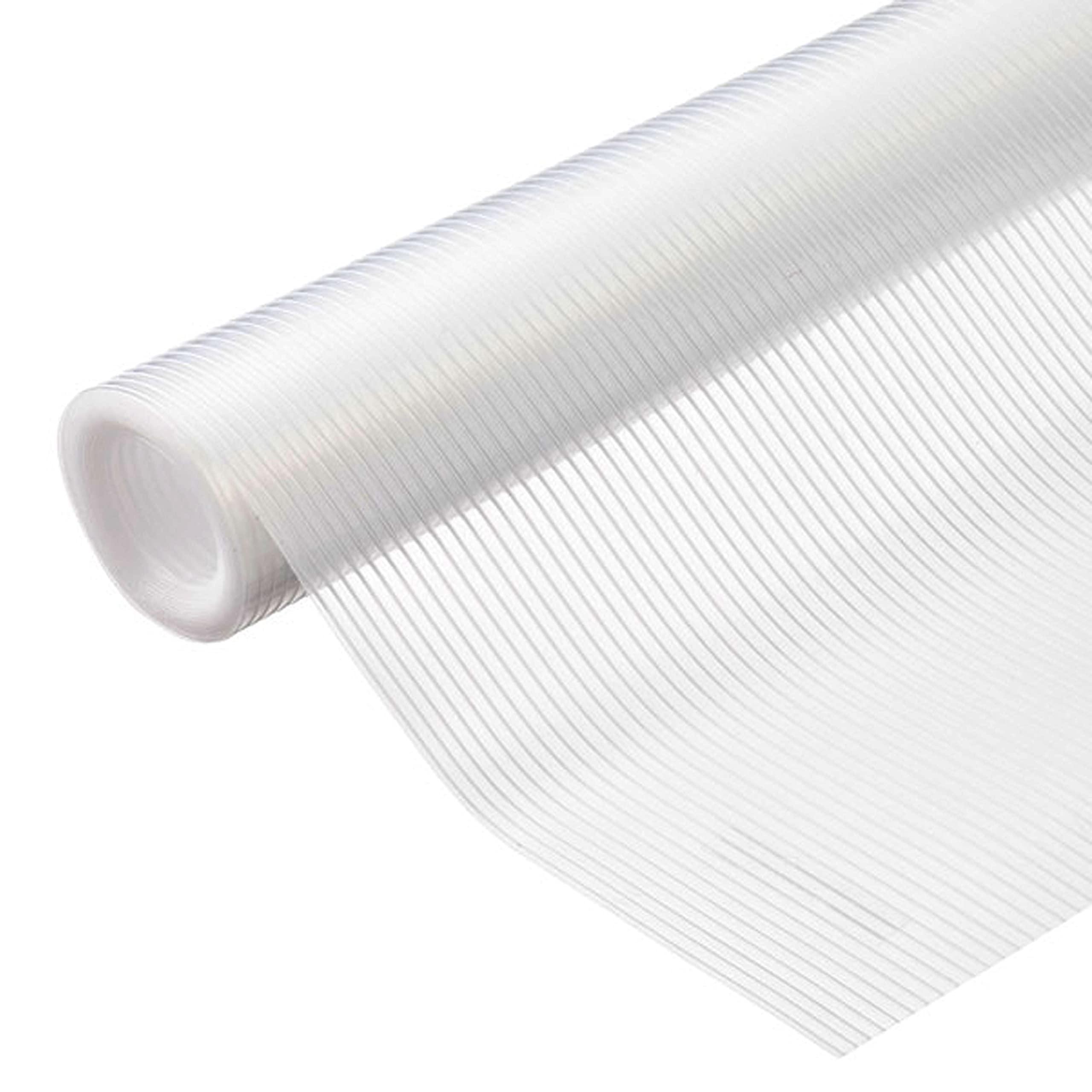 Generic 2 Roll Non Adhesive Drawer Liner No Slip Grip Ribbed 12\"X30\" Shelf Mat Pad Clear 2 Rolls Clear Ribbed Shelf Drawer Liner Cover Non Slip Cushion Grip Tool Box Mat Pad 12\" Wide X 30\" Long Approx Lining