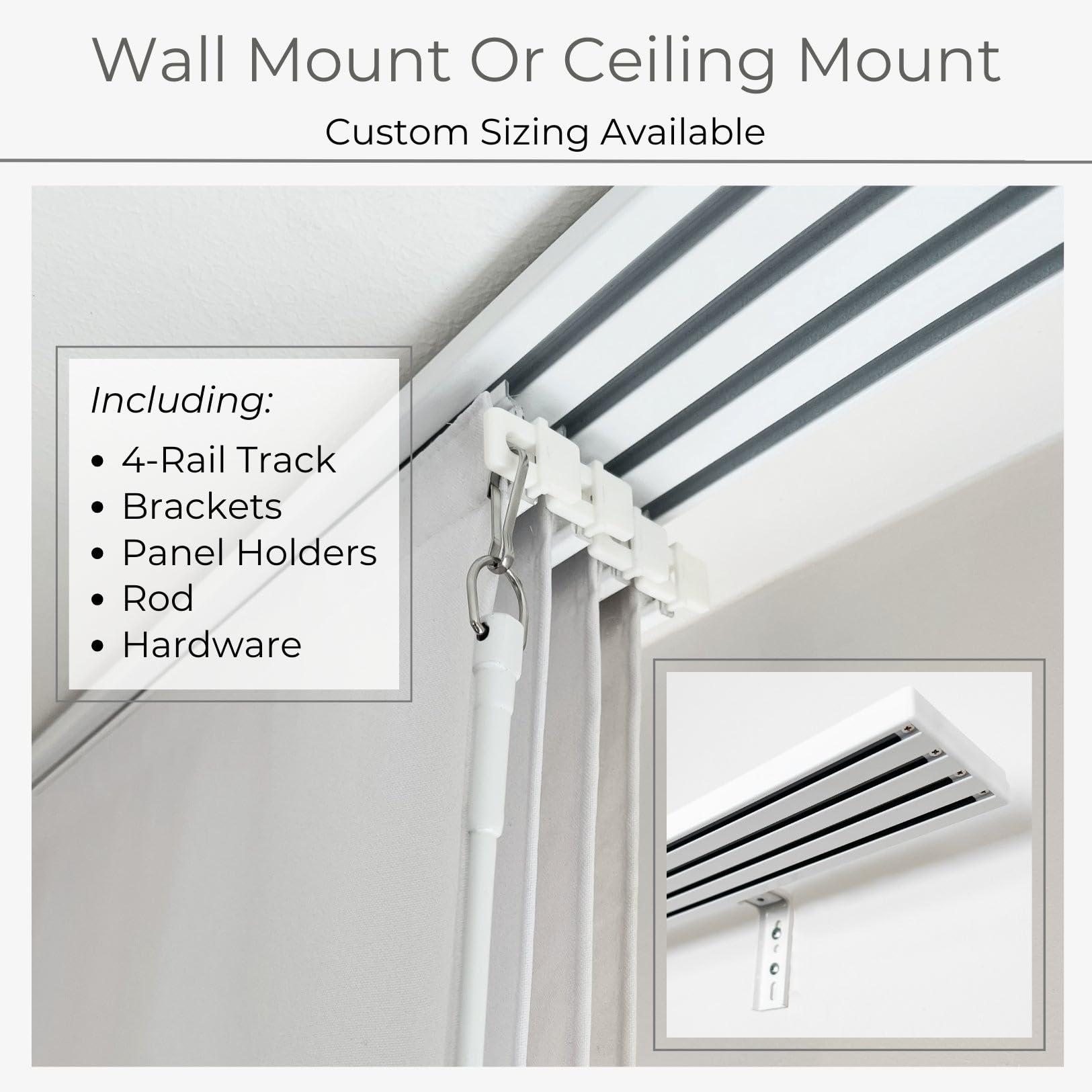 Wellmira Wellmira Digital Art Photo Print Windowshades - Deluxe Custom Sliding Panel Track Blinds for Patio Doors, Large Windows & Closet Doors - 80" W x 108" L - Blue Marble with Golden Glitter