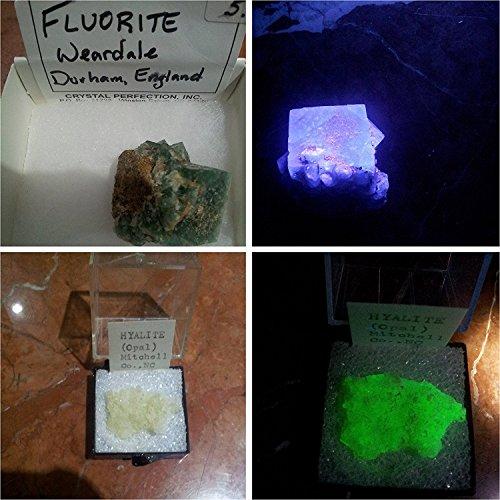 HQRP HQRP Professional 365 nM 3 Watt LED Gemstone and Mineral Inspection Identification Fluorescence Glow Flashlight Blacklight