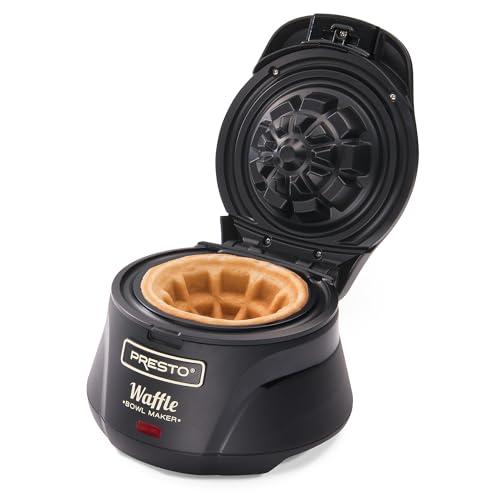 Presto Presto 03500 Belgian Waffle Bowl Maker,Black, 9.3 x 8.25 x 5.25 inches