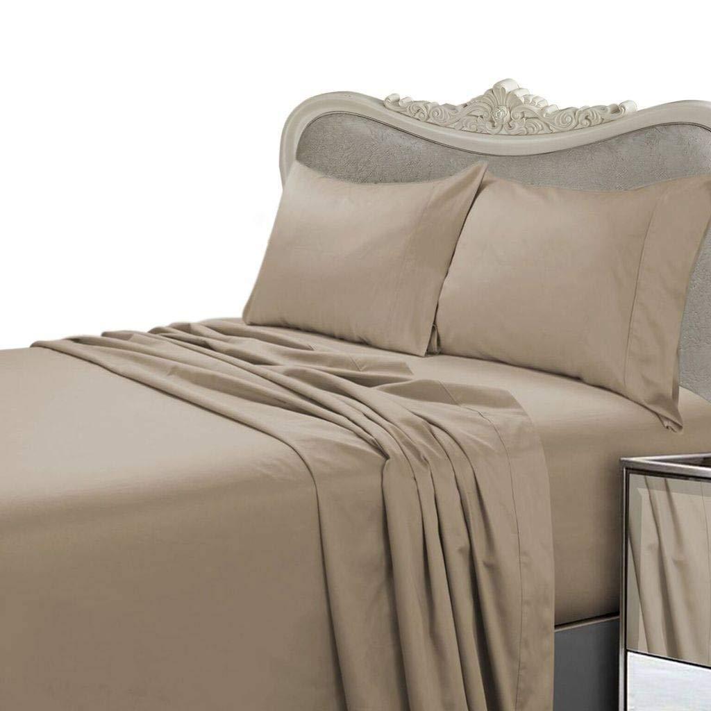 Egyptian Cotton Factory Outlet Store CAL KING Size, DARK BROWN Solid/Plain, 1200 Thread Count / 1200TC Long Staple 100-Percent Ultra Soft Egyptian Cotton, Sateen Weave, THREE (3) Piece Bed DUVET SET Including TWO (2) Shams/Pillow Cases