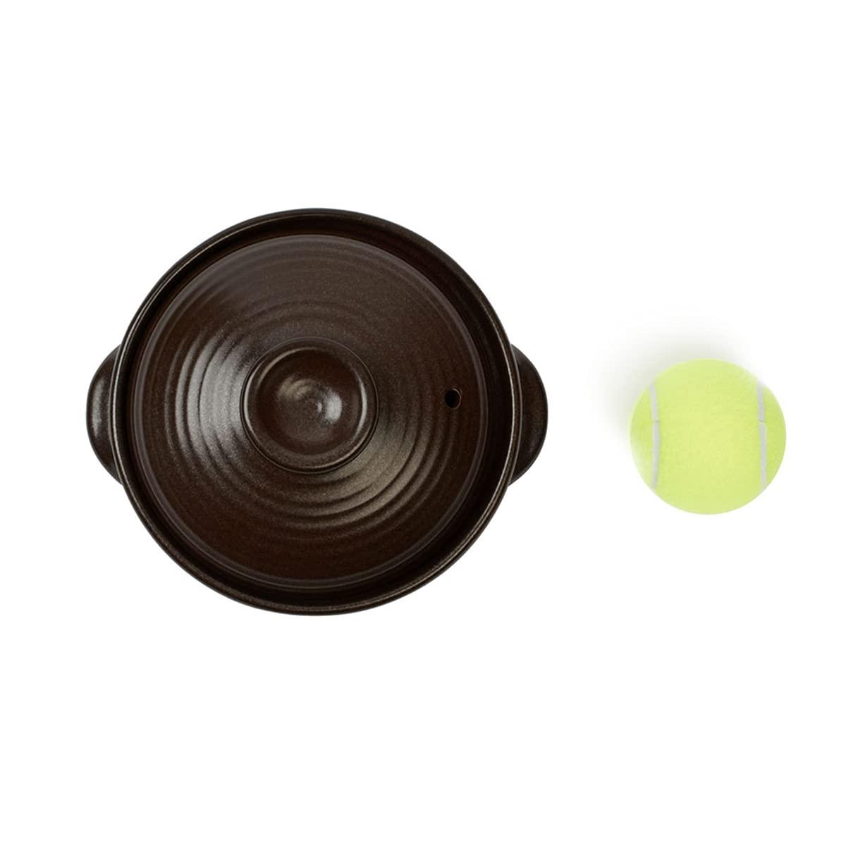 Crazy Korean Cooking Crazy Korean Cooking Korean Stone Bowl (Dolsot), Sizzling Hot Pot for Bibimbap and Soup - Premium Ceramic (Medium with Lid)