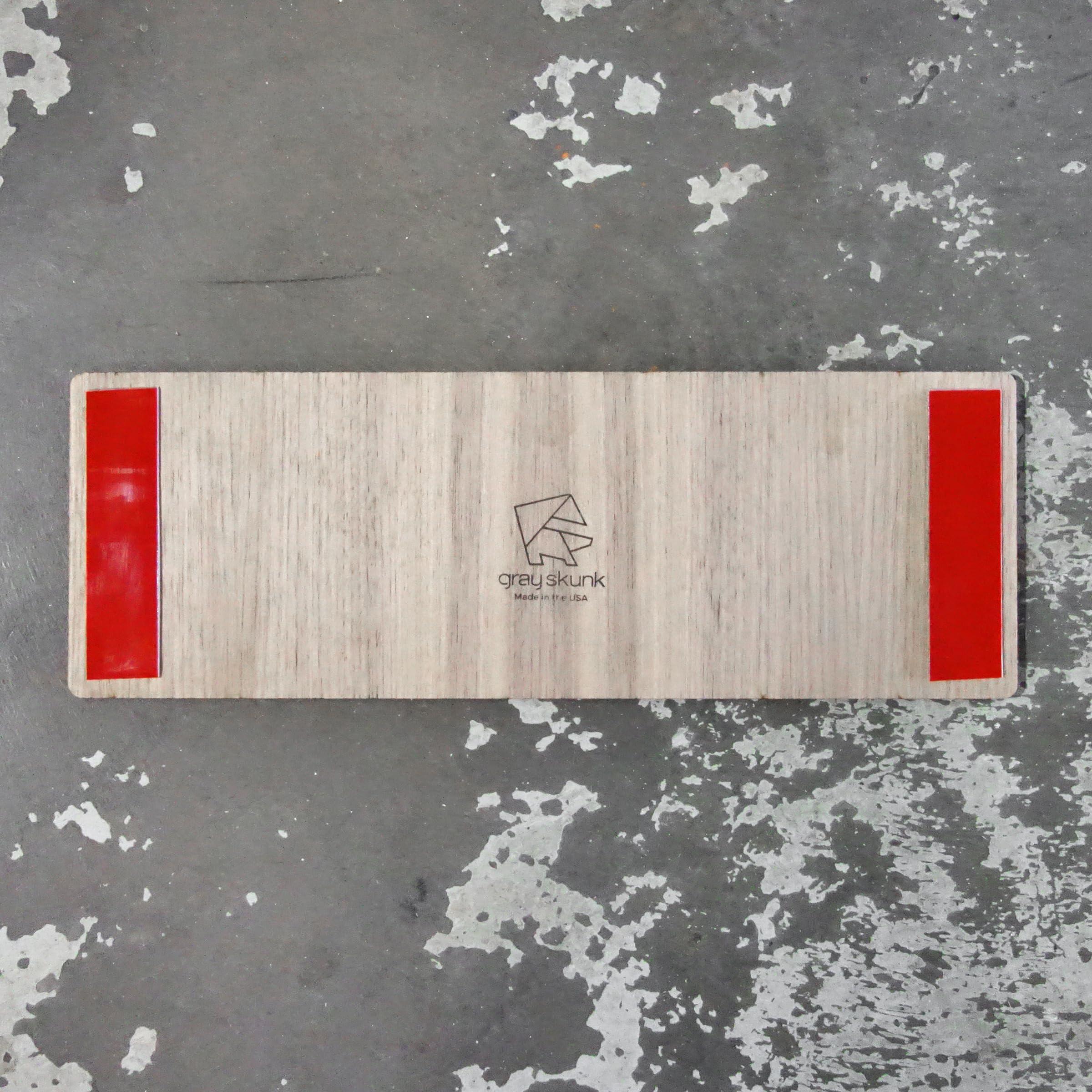 Gray Skunk Men & Women Restroom Sign Set - Modern Wood Bathroom Signage - Male & Female Set (India Walnut, without Braille)