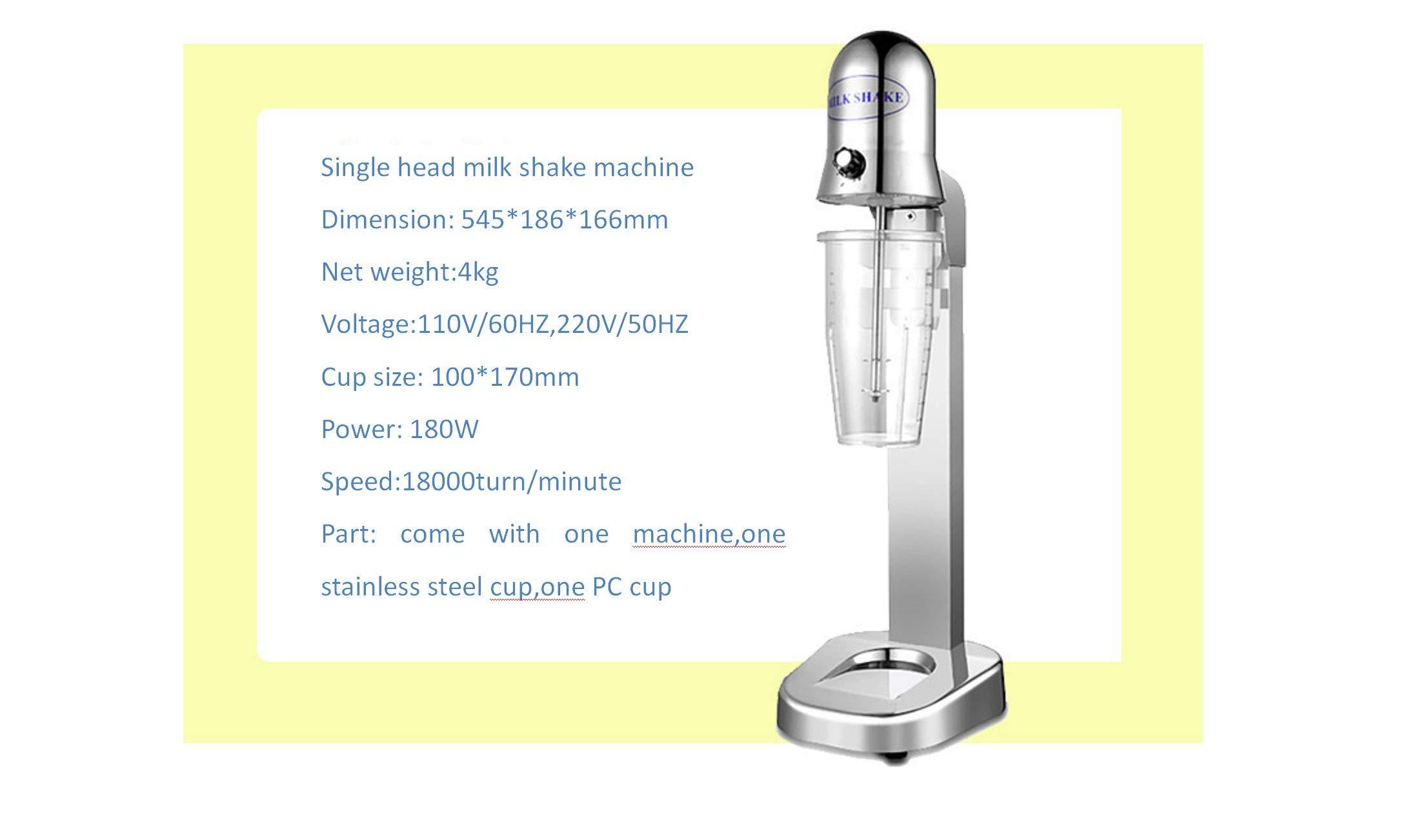 T Milkshake Machine Commercial Milkshake mixer Machine Stainless Steel Milk Mixer Milk Bubble tea machine for Milk Tea Shop Dessert Station with 2 cups (double heads, 110V/60HZ)