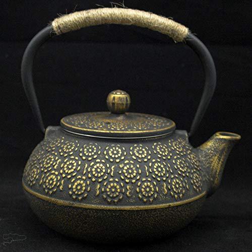 LKYU Japanese Black Cast iron tea teapot kettle sieve gift 9 pattern-Pine Bamboo Plum_CHINA