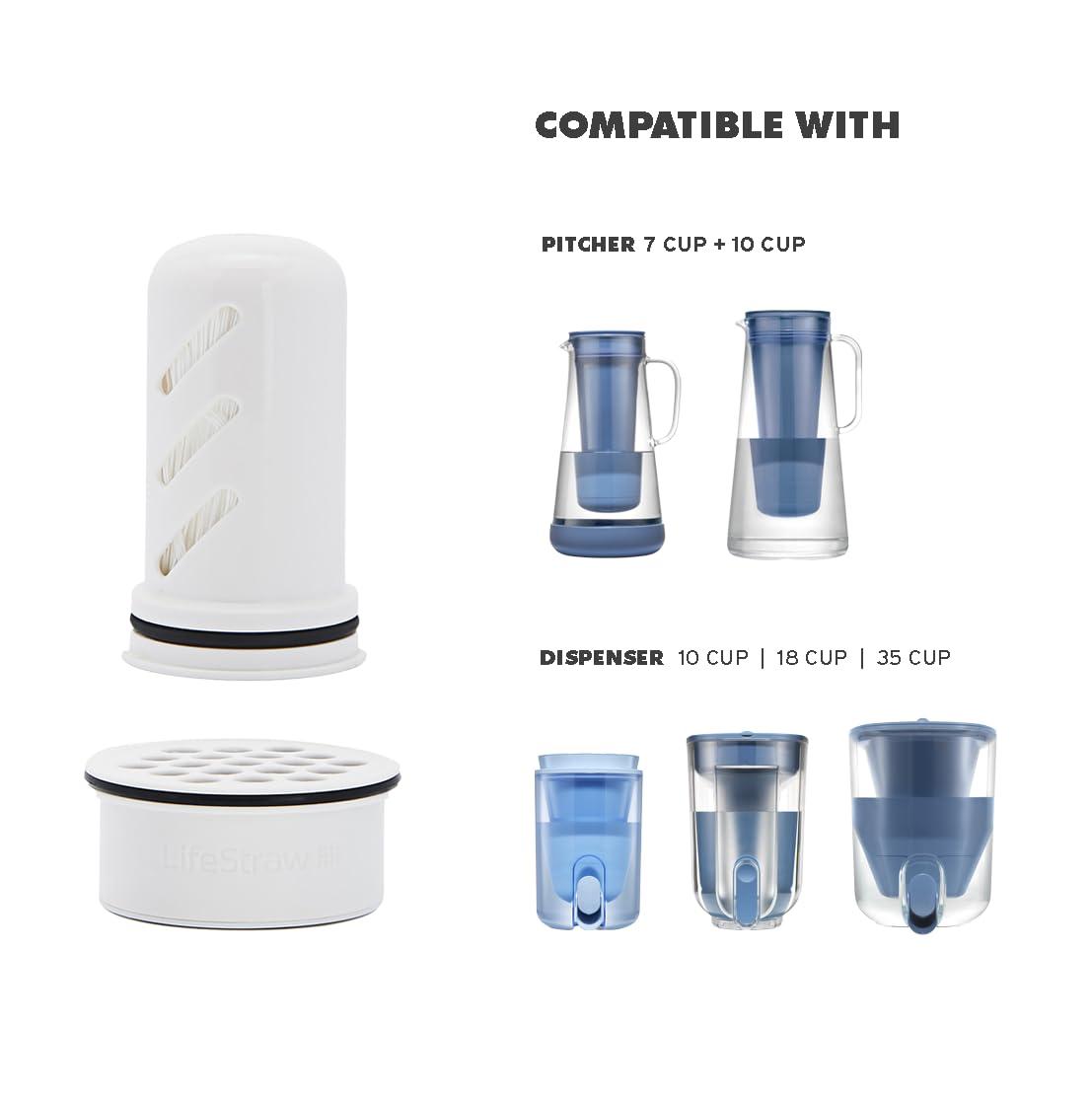 LifeStraw LifeStraw Home Pitcher Glass and Silicone Base 7 cup Pebble