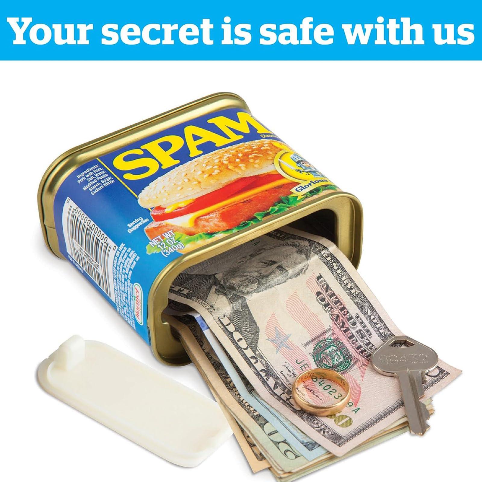 BigMouth Inc BigMouth Inc Fake SPAM Can Diversion Safe - Hidden Safe for Money Stash - Secret Compartment and Hidden Storage Fun Gag Gift Prank & Book Safe Alternative - 3\"x3\"x4.5\"