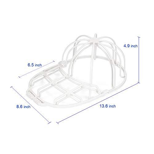 YEENOR YEENOR Hat Washer (3 Pack) - Baseball Cap Cleaner for Adults & Kids, Durable Plastic Hat Holder for Portable Washing Machines or Dishwashers, White