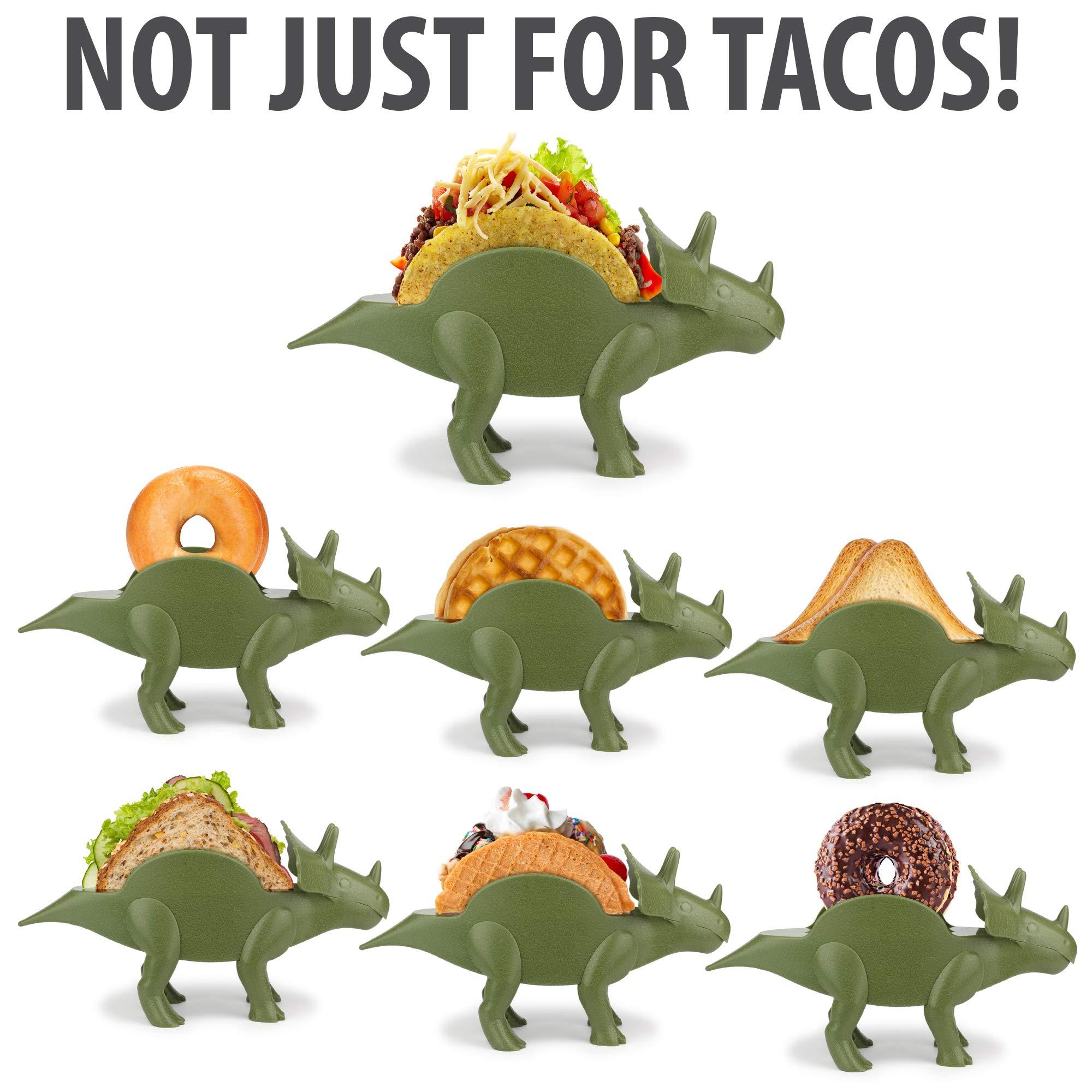 Funwares Funwares Original Tricerataco - The Ultimate Dinosaur Taco Holder, Fun and Practical White Elephant Gift, Hold 2 Tacos