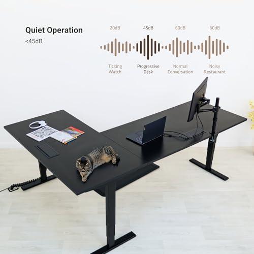 Progressive Desk Standing Desk: FLT-05, DT-3030-WW, DT-4830-WW, DA-10-Black