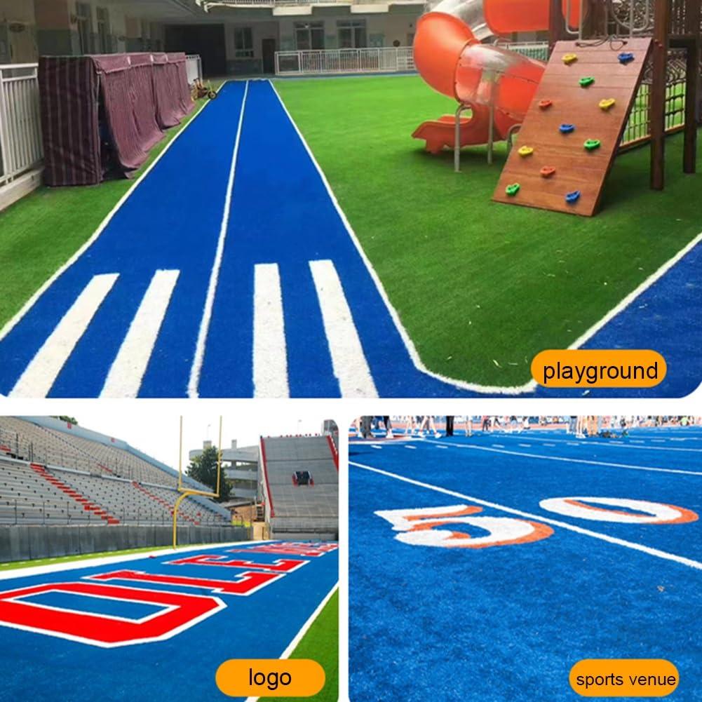 pujindu pujindu Artificial Grass Mat Outdoor Area Runner Rugs Synthetic Artificial Grass Turf Rug, High Density Fake Faux Grass Turf Lawn Rug, Custom Sizes (Color : Blue, Size : 19.6x31.4in)